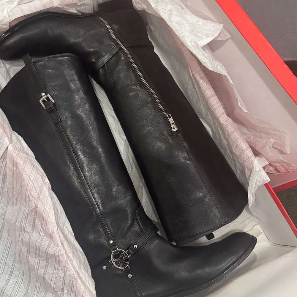 Coach Mulan Calf Riding Boots Sz 9 - Picture 4 of 6